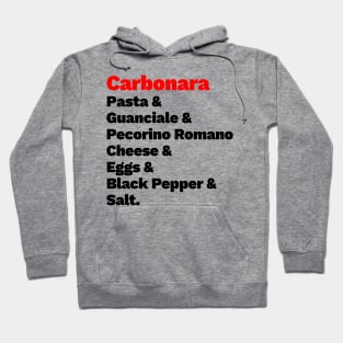 Carbonara Ingredients Hoodie